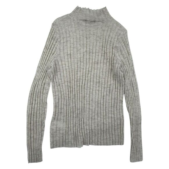 NEW Madewell Alpaca Blend Mockneck Soft Ribbed Long Sleeve Sweater XL Cream - Picture 2 of 11